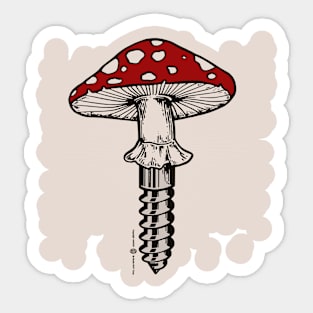 Mushcrewm Mushroom screw Sticker